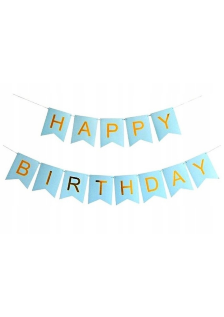 Girlanda błękitna Happy Birthday